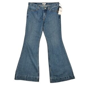 RE/DONE 70s Low Rise Bell Bottom Jeans Clean Moon Wash Flare Denim 31 NWT